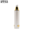 gold luxury empty bottle plastic face cream serum jar acrylic airless pump bottle lotion bottles for cosmetic packaging